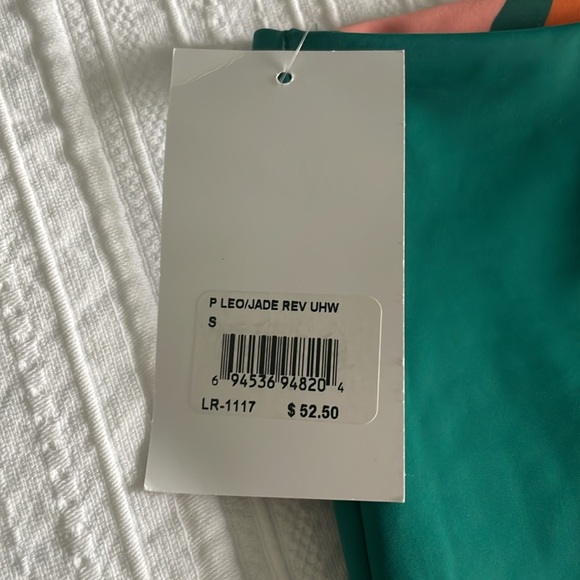 NWT Lime Ricki Peach Leopard / Jade Reversible Ultra High-Waist Bottom - Picture 4 of 6